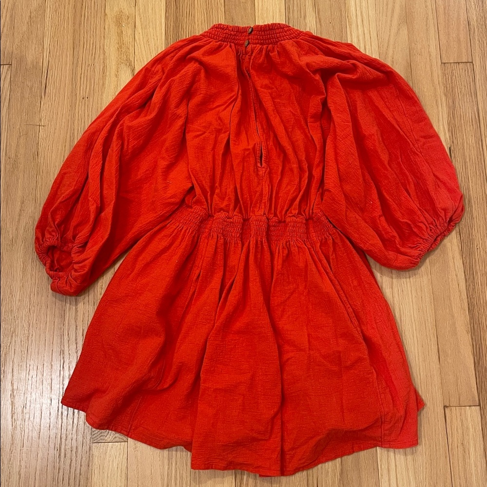 Free people Women's Red V-Neck Mini dress size XS - Picture 5 of 6